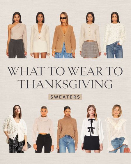 FASHION \ what to wear to thanksgiving🦃 sweater roundup! Pair any of these with STRETCHY leggings or jeans👖

Fall outfit
Winter
Holiday fit 

#LTKSeasonal #LTKHoliday #LTKstyletip