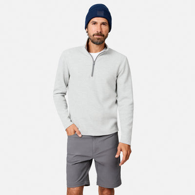 Men's Twill Interlock 1/4 Zip Long Sleeve Shirt | Free Country