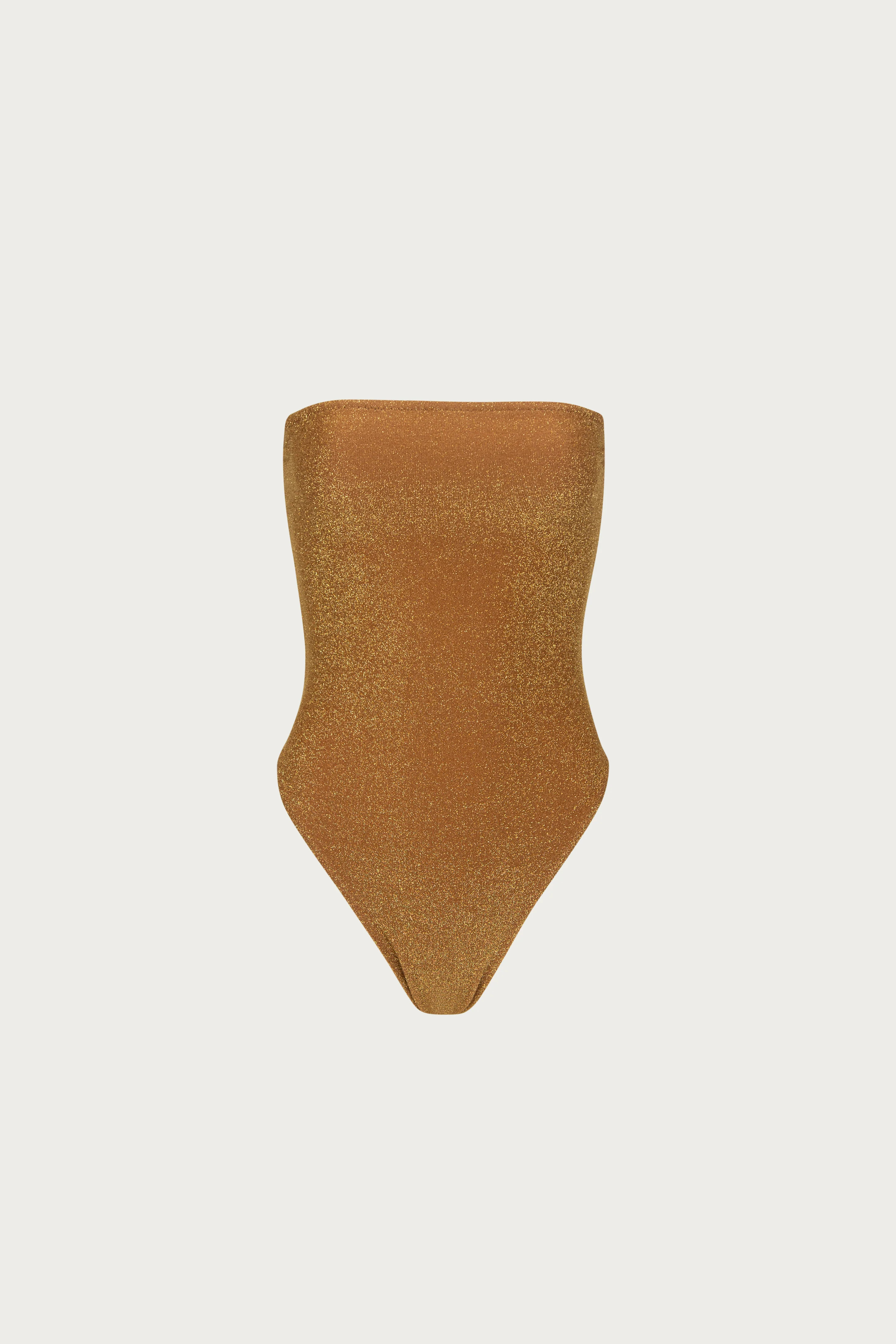 Strapless One Piece (Mocha Shimmer Lurex) | SAME
