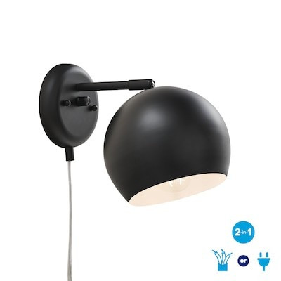 Kichler  Lemmy 7-in W 1-Light Matte Black Modern/Contemporary Wall Sconce | Lowe's