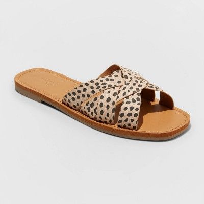 Women's Kyra Square Toe Crocodile Print Sandals - Universal Thread™ | Target