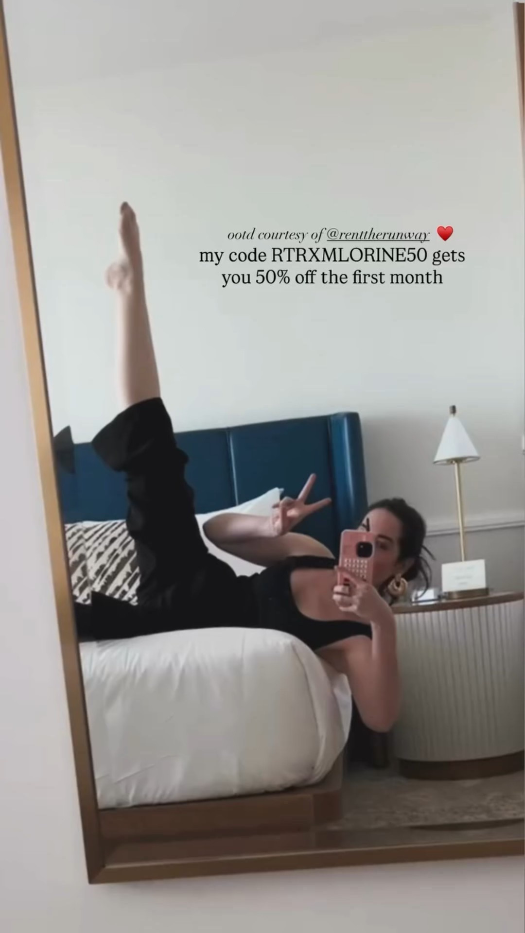 ootd courtesy of @renttherunway ♥️ my code RTRXMLORINE50 gets you 50% off the first month