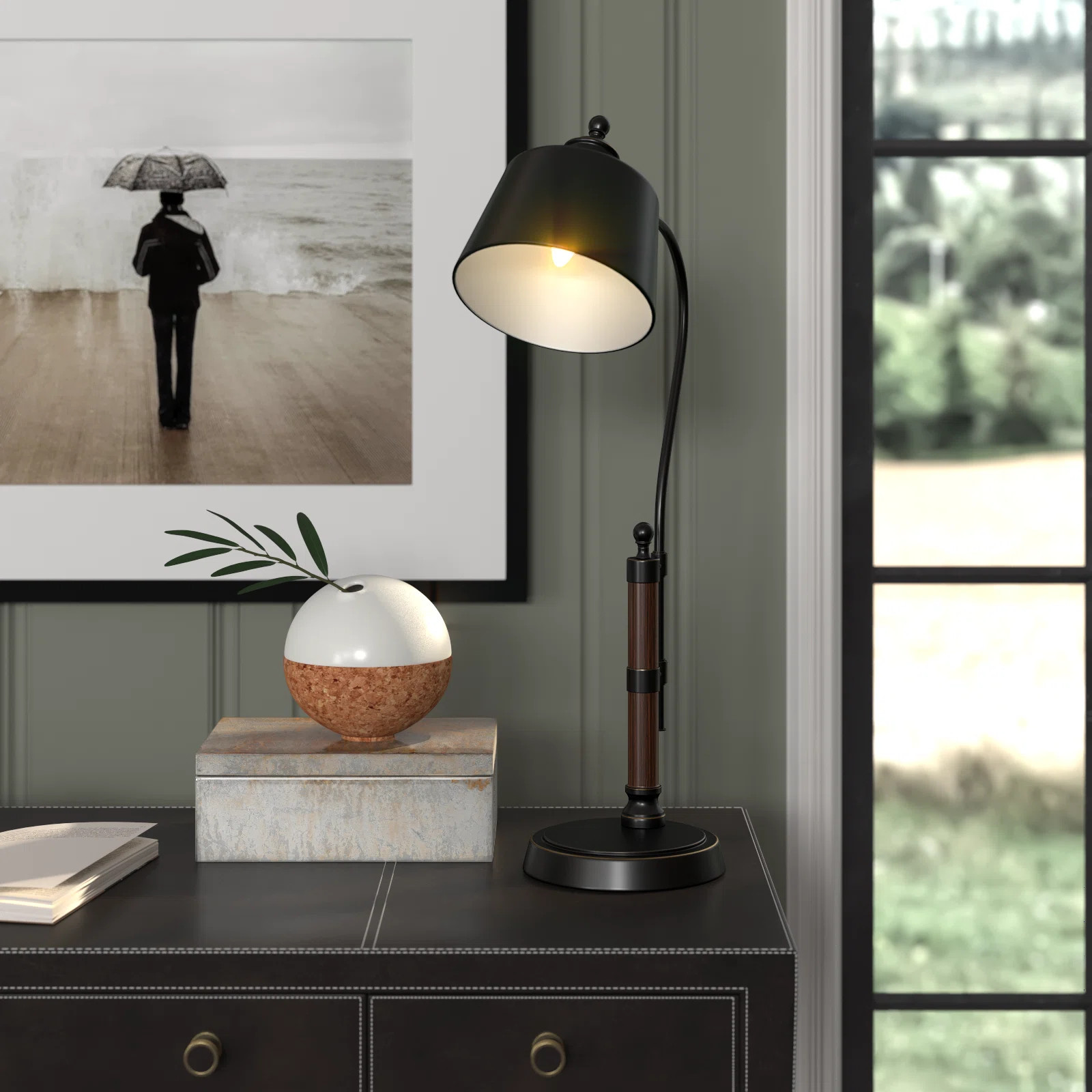Wheatley 27" Russet Bronze Desk Lamp | Wayfair North America