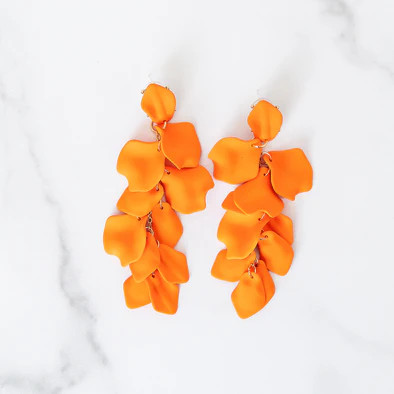 Orange Drop Earrings | Golden Thread
