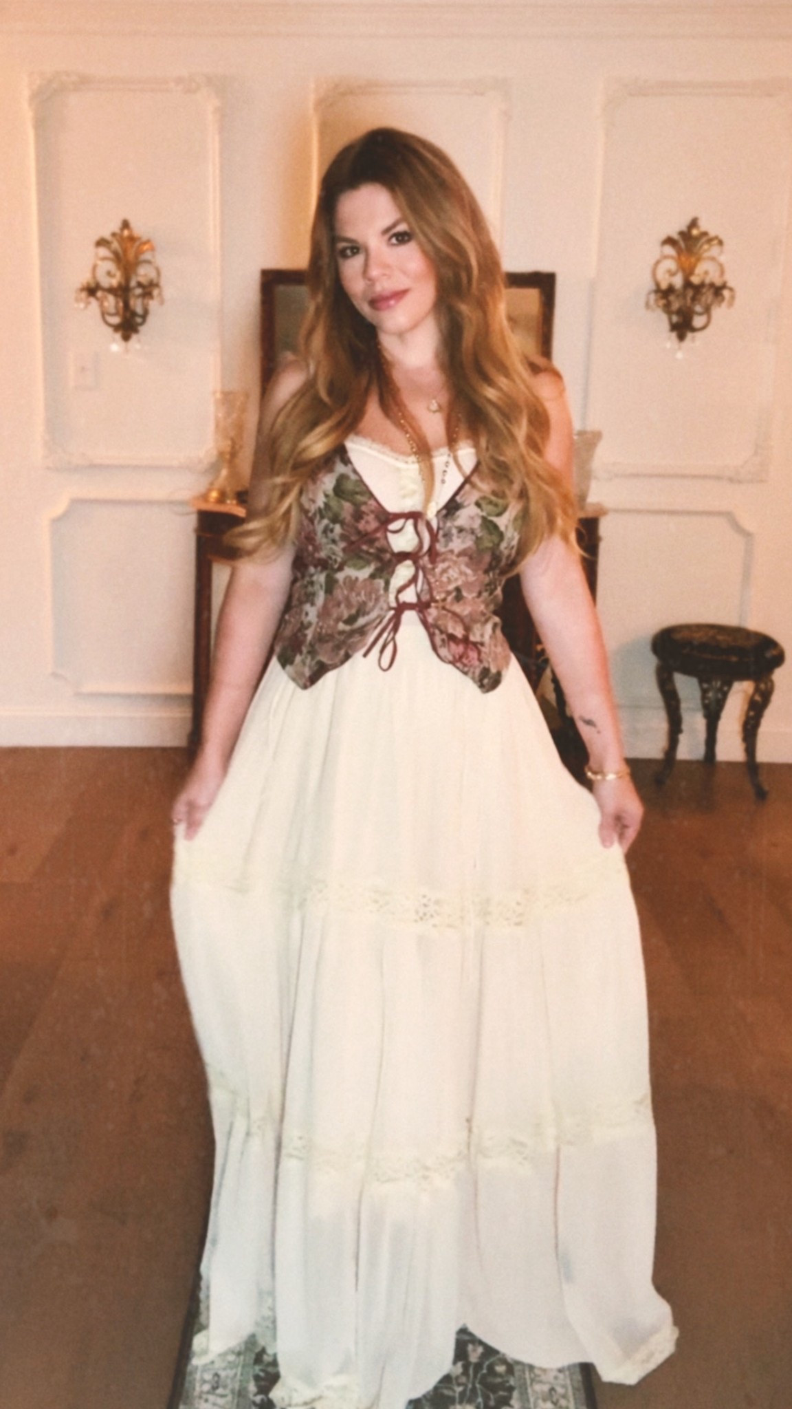 Yep, one of my vintage nightgowns made such a pretty dress 😍 I added a maxi skirt underneath for modesty & the pretty floral vest that worked perfectly! 

#LTKSeasonal #LTKOver40 #LTKStyleTip