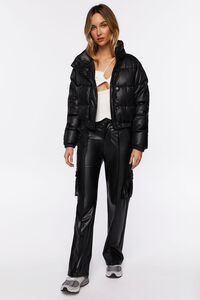Faux Leather Puffer Jacket | Forever 21 (US)