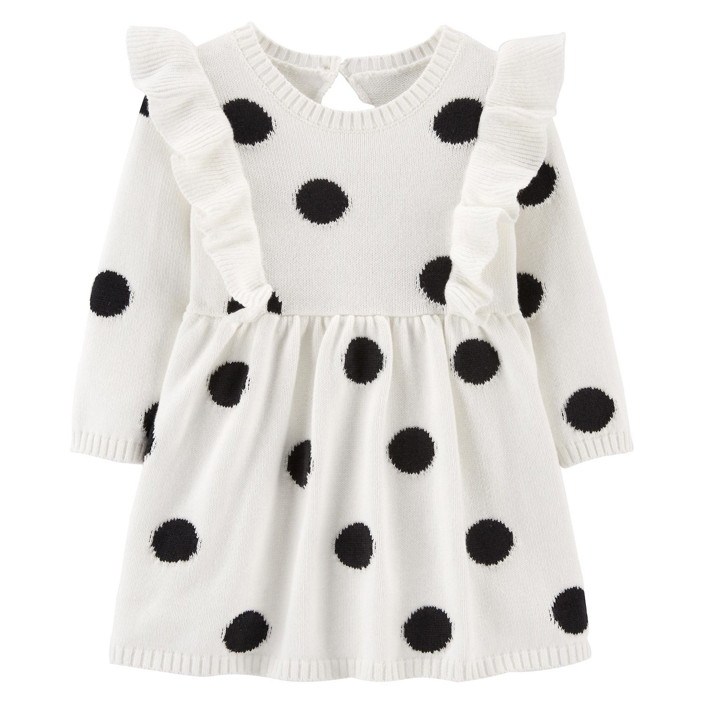 Baby Girl Carter's Polka Dot Sweater Dress | Kohl's