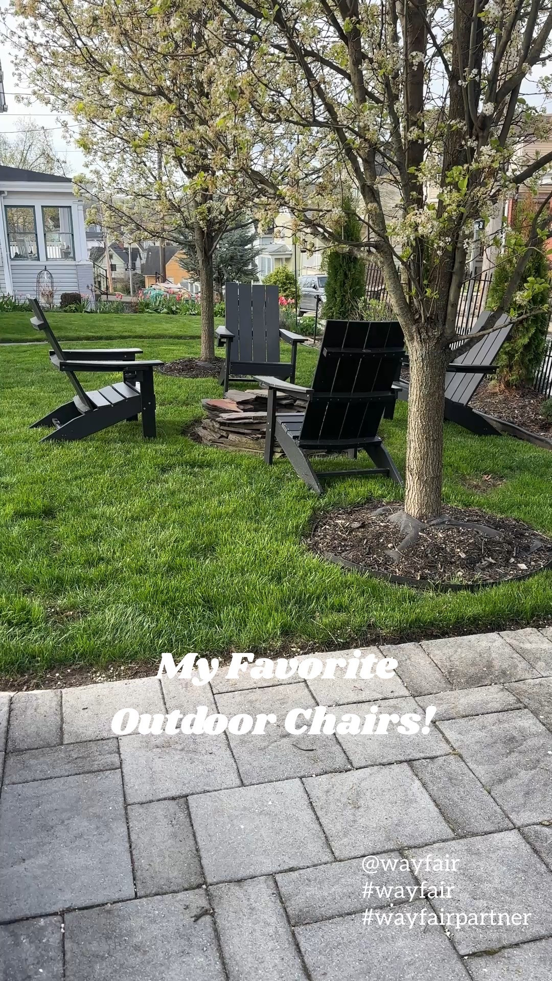These poly resin Adirondack chairs look modern and super sturdy. Plus they haven’t faded and last forever! Definitely our best investment out here. 
Patio furniture. Fire pit. Fire pit chairs. Polywood Adirondack chairs. 
@wayfair #wayfair #wayfairpartner

#LTKSeasonal #LTKHome #LTKSaleAlert