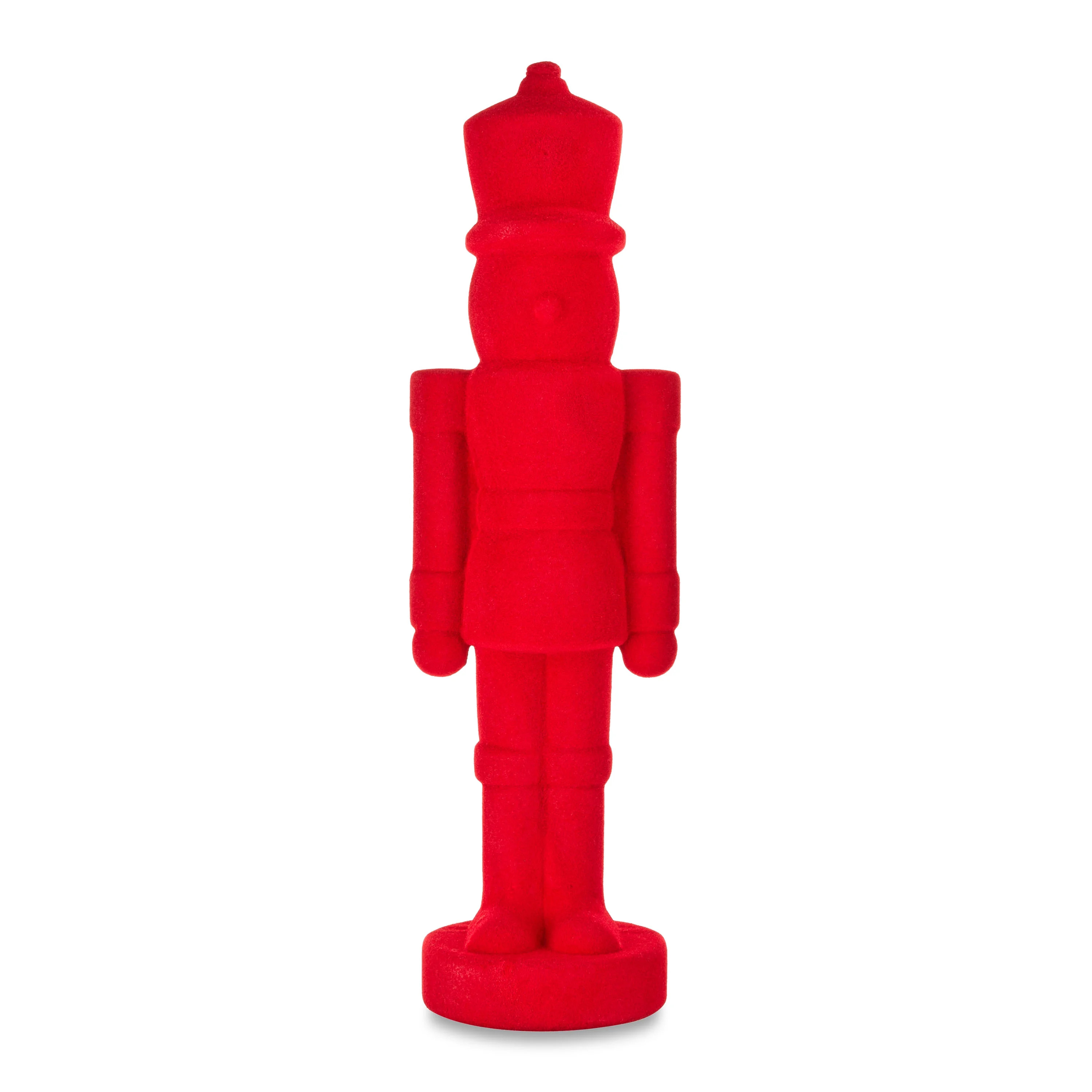 Red Flocked Nutcracker Decoration, 27", by Holiday Time - Walmart.com | Walmart (US)