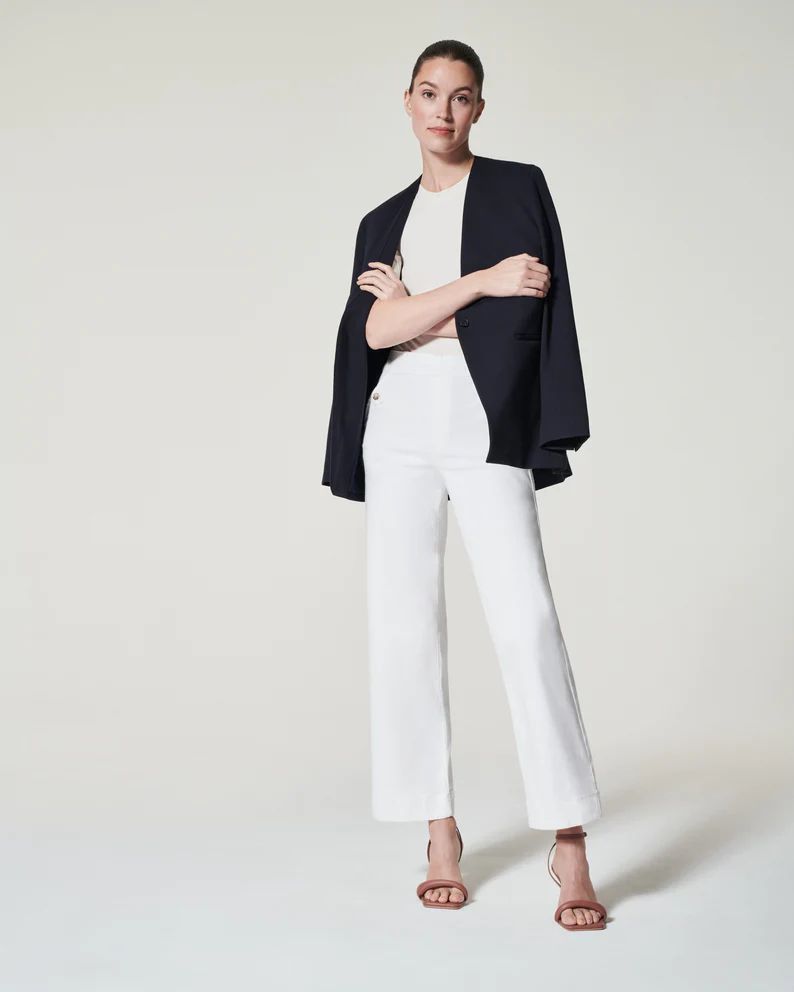 Stretch Twill Cropped Wide Leg Pant | Spanx