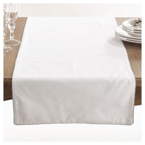 White Luana Design Table Runner 18"x72" - Saro Lifestyle | Target