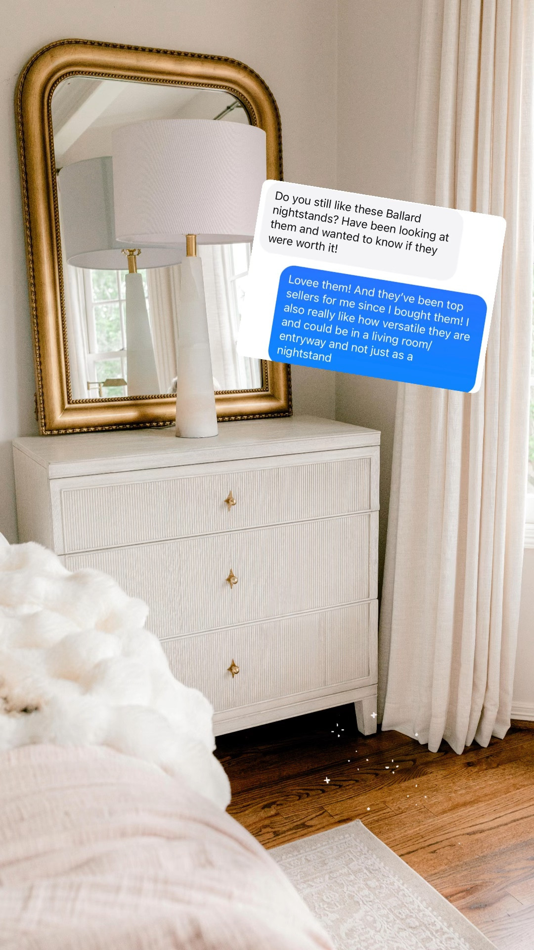 Absolutely loveee this chest nightstand! It’s been a bestseller and I’ve gotten great feedback! What I love is that it can be used as a standalone furniture piece in a living room or entryway and isn’t just a nightstand 🎉 it also comes in a cabinet version and you can push three together to make a console 

#LTKSaleAlert #LTKStyleTip #LTKHome