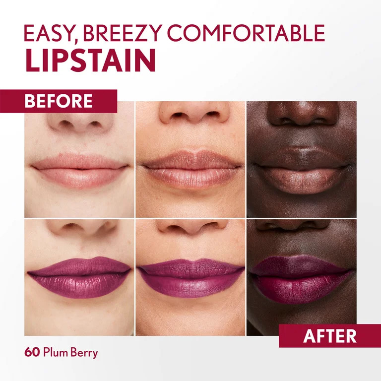 Covergirl Outlast Lipstain, 60 Plum Berry, Purple, 0.06oz | Walmart (US)