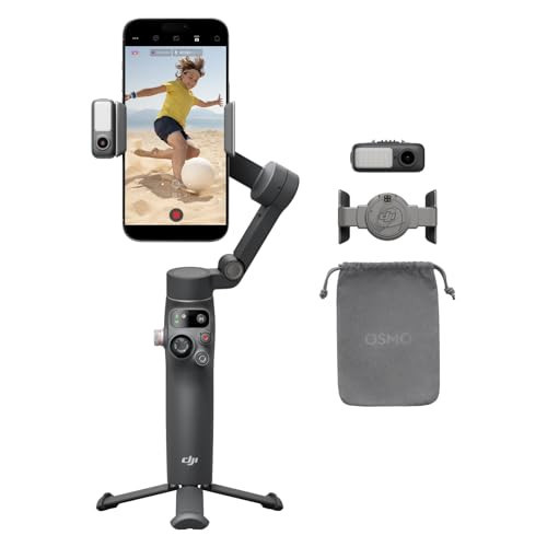 DJI Osmo Mobile 7P Gimbal Stabilizer for iPhone, Android, Native Tracking, Lighting, 3-Axis Phone Gimbal, Quick Launch, One-Tap Edit, Built-in Extension Rod & Tripod, 10hrs Use, Phone Charging | Amazon (US)