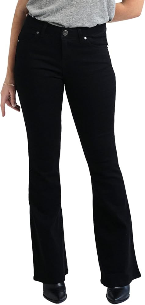 1822 Denim Women's 34" Long Mid-Rise Vintage Flare Jeans | Amazon (US)