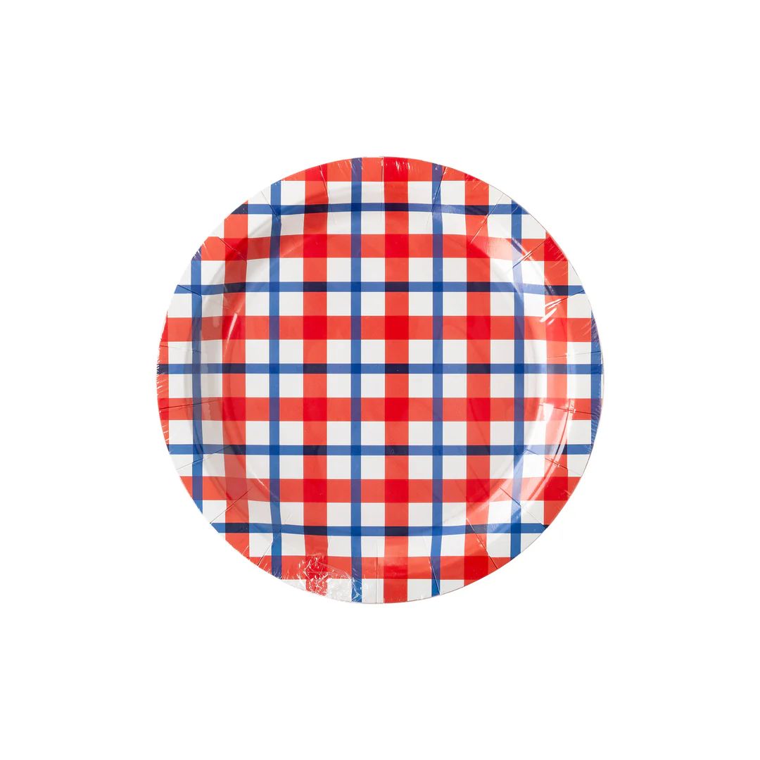 Americana Plaid Paper Plate | My Mind's Eye