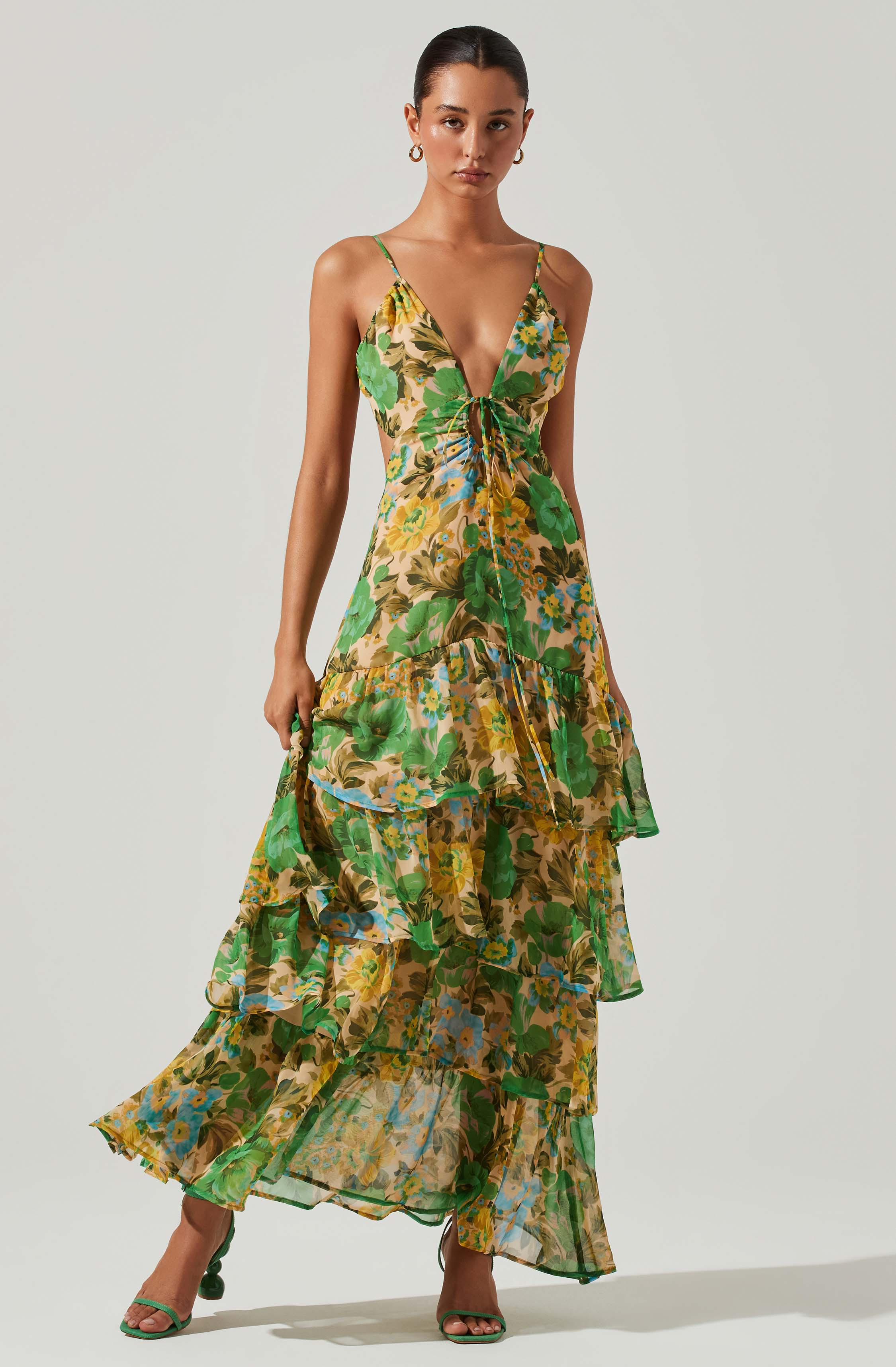 Aneira Floral Tiered Maxi Dress | ASTR The Label (US)