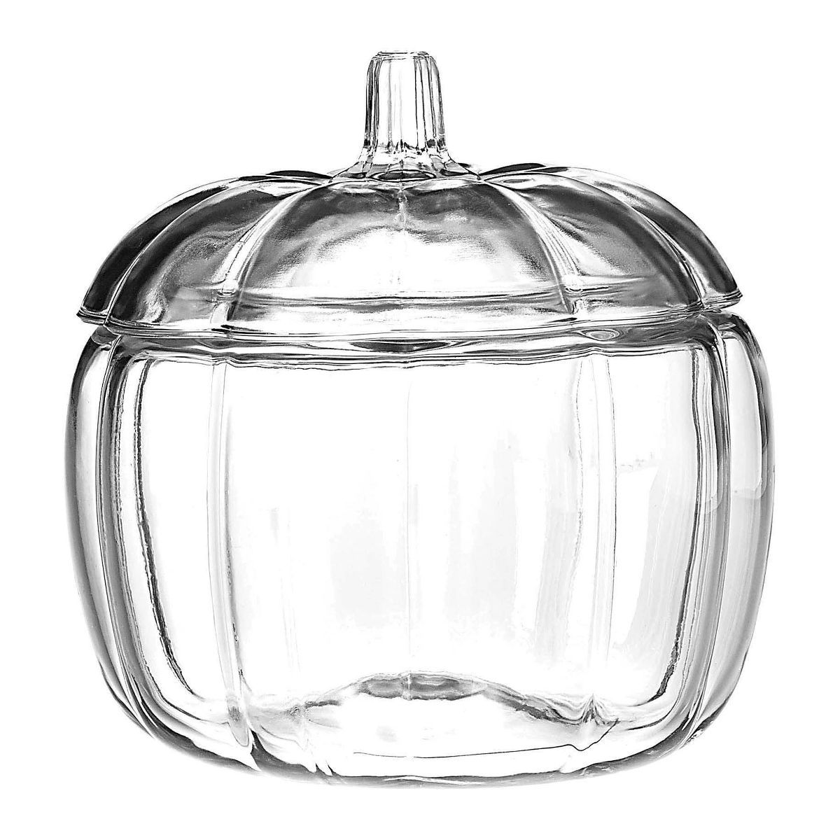 Clear Glass Pumpkin Halloween Candy Dish Decorative Jar | Target