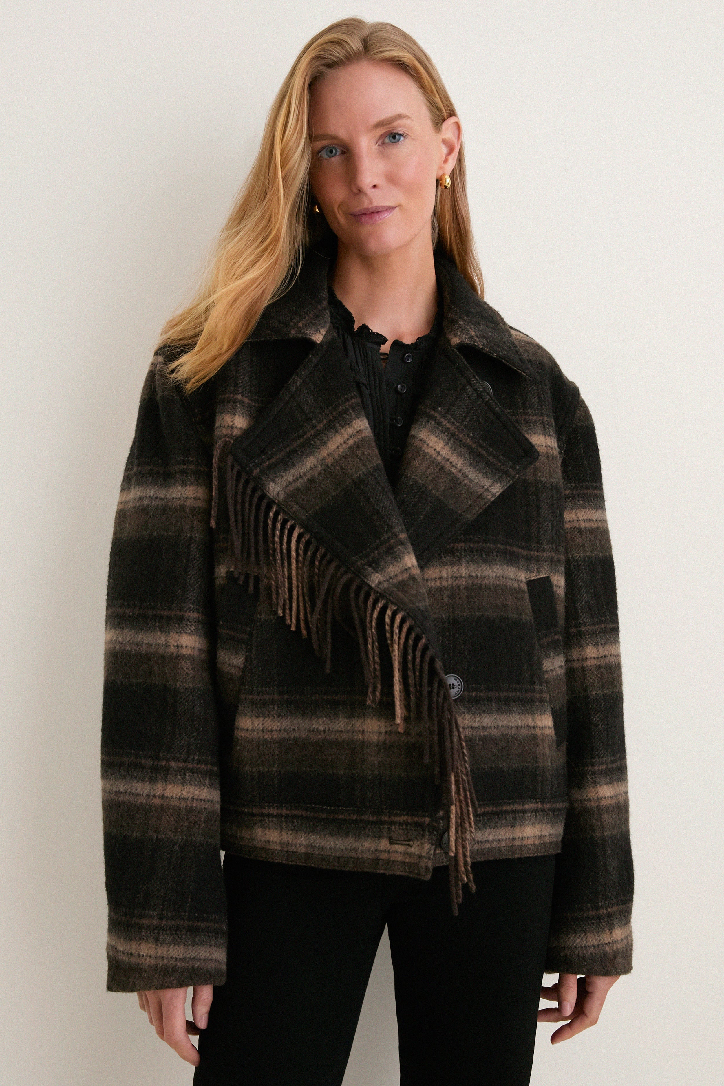 Black and Khaki Galeane Coat | Tuckernuck (US)