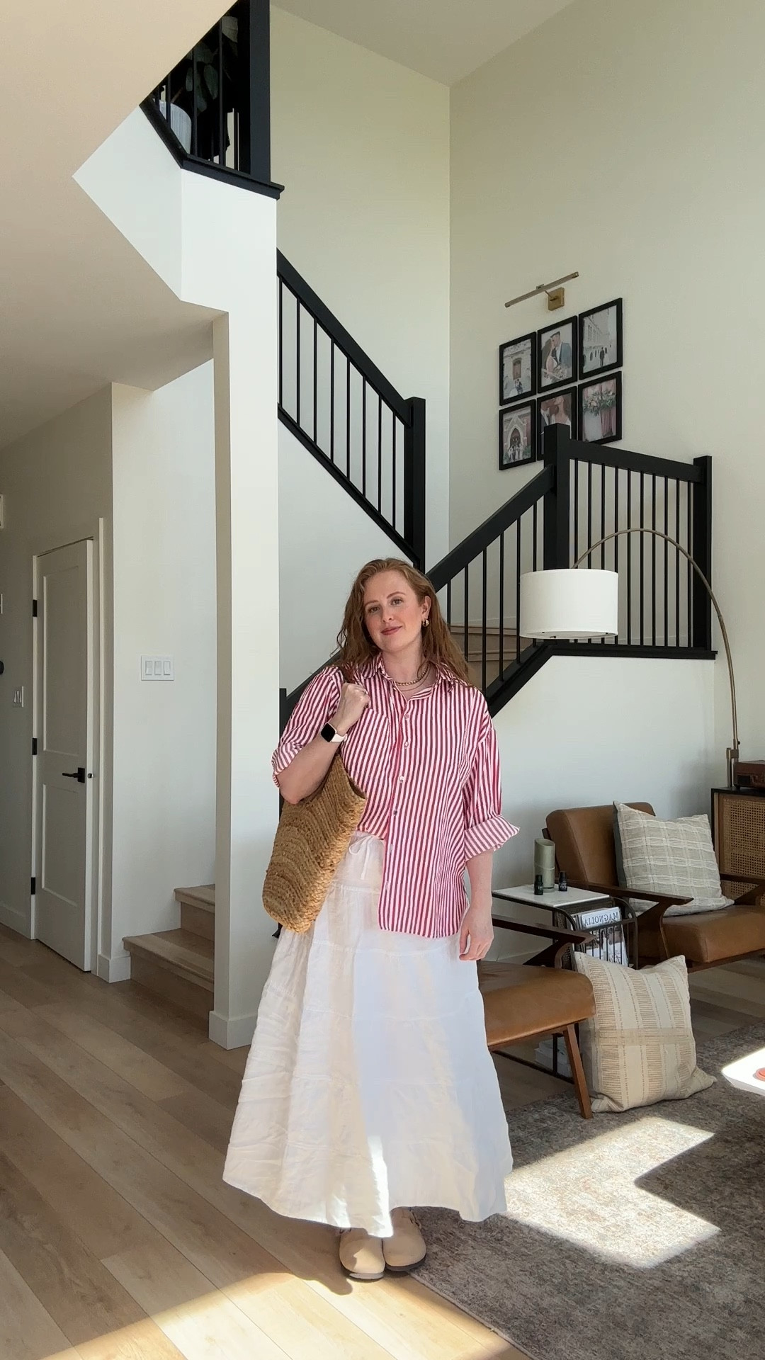 A casual spring outfit - linen skirt & poplin shirt 

#LTKspring #LTKmidsize #LTKcanada