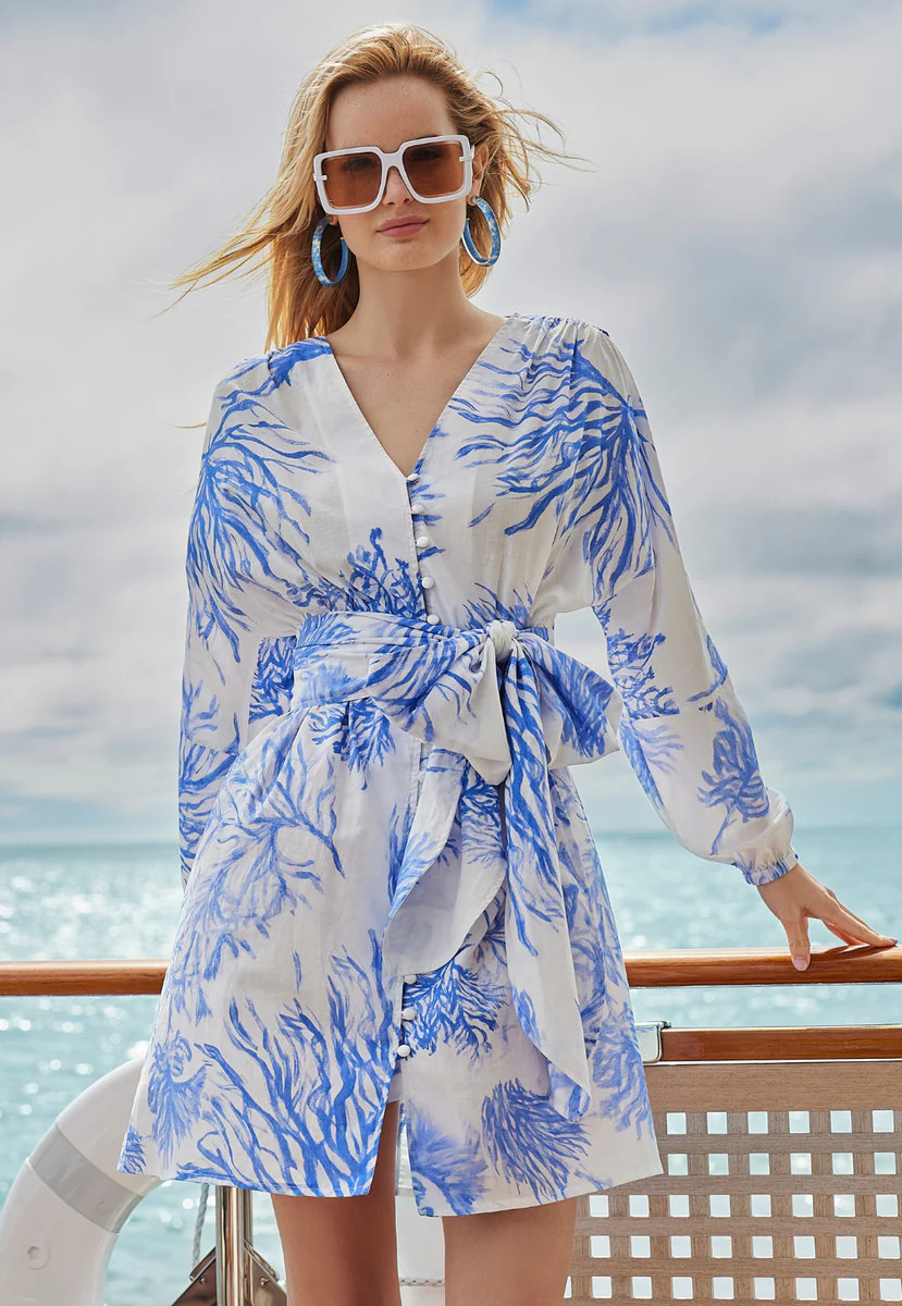 Marlo Cotton Dress in Toile de Reef | Ala von Auersperg