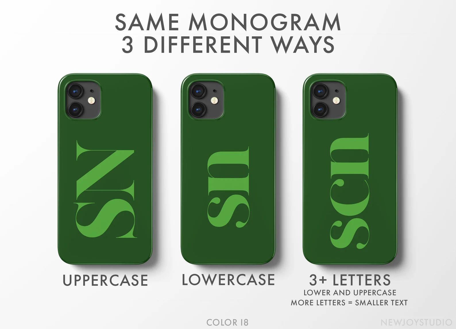Autumn Color Monogram Phone Case Custom Personalized Initial - Etsy | Etsy (US)