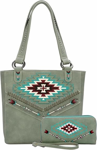 Montana West Aztec Collection Western Tote Bag for Women Conceal Carry Purse and Handbag with Wal... | Amazon (US)