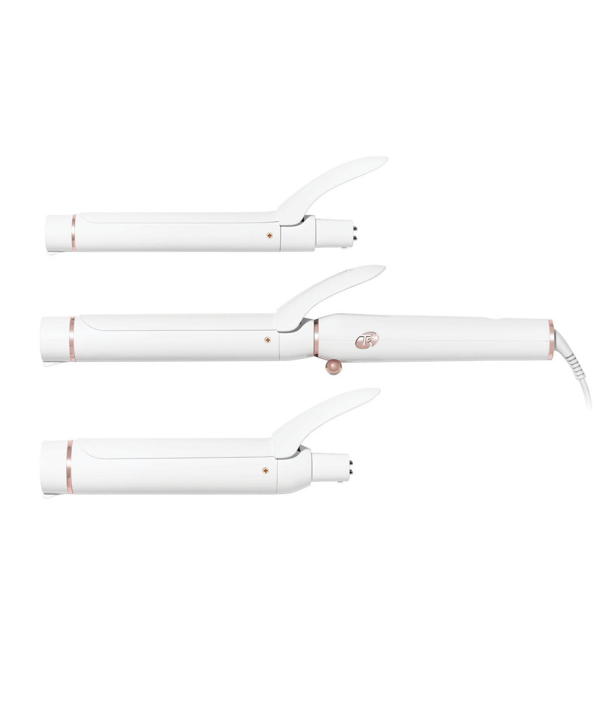 T3 Switch Kit Classic Trio Professional Interchangeable Curling Iron with 3 Ceramic ClipBarrels for Curling and Waving - White | Macy's