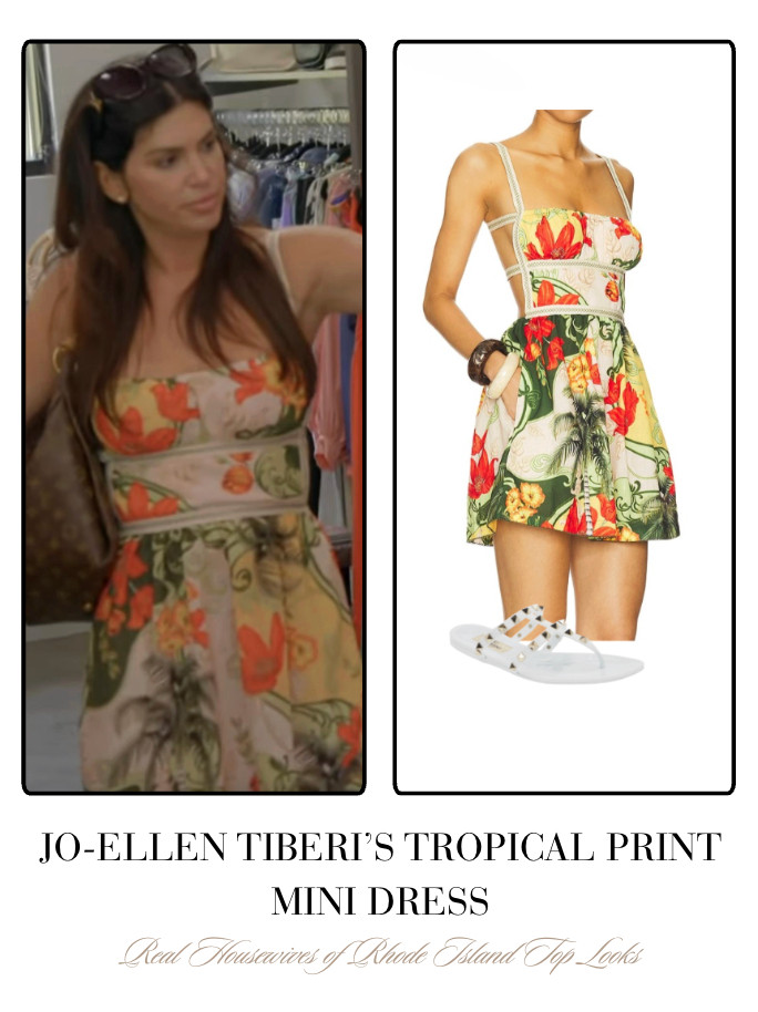 Jo-Ellen Tiberi's Tropical Print Mini Dress  

 