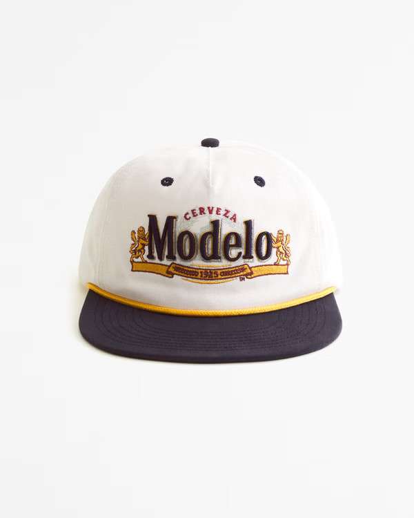 Men's Modelo Graphic Flat Bill Hat | Men's Accessories | Abercrombie.com | Abercrombie & Fitch (US)
