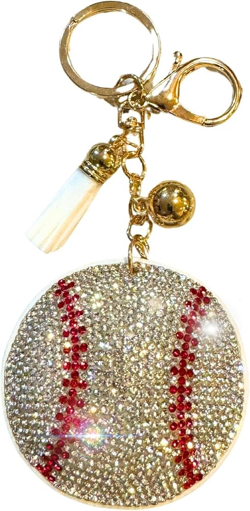 Popfizzy Double Sided Bling Keychains for Women and Girls, Sparkly Purse Charm, Rhinestone Bag Ch... | Amazon (US)