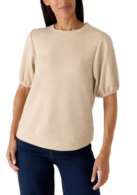 Women's Short Puff Sleeve Knit Top | Belk
