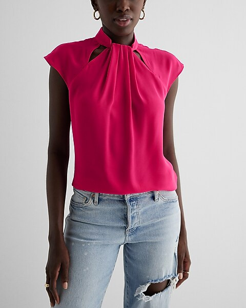 Twist High Neck Gramercy Tee | Express