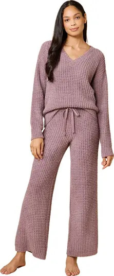 Waffle Marshmallow V-Neck Lounge Set | Nordstrom