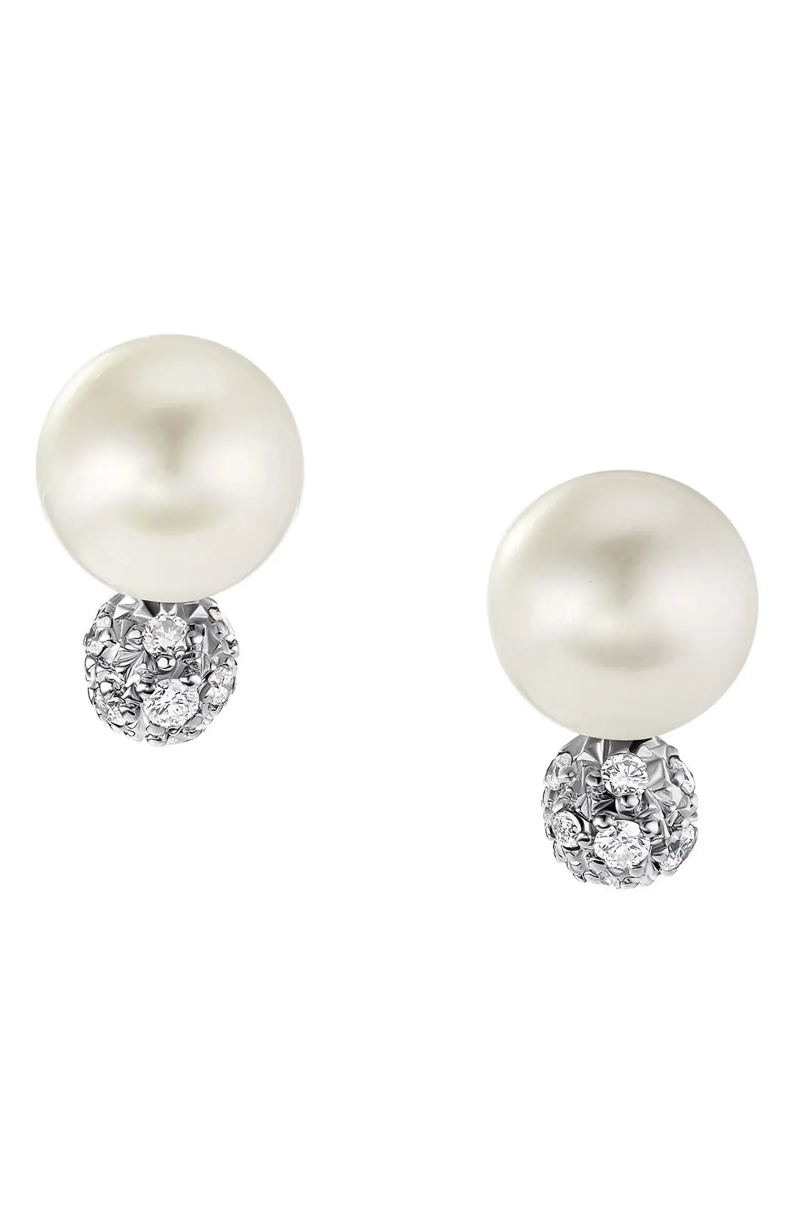 David Yurman Pearl & Pavé Solari Stud Earrings with Diamonds | Nordstrom | Nordstrom