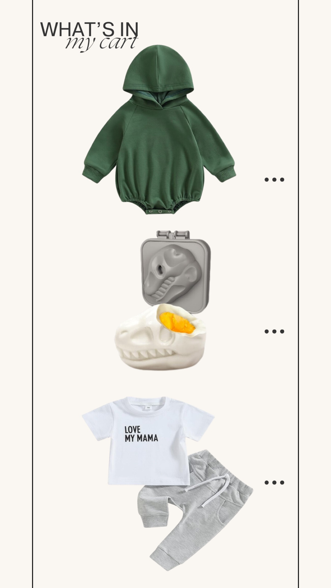 What’s in my amazon cart - baby things 
- baby romper 
- baby / toddler outfit 
- egg mold 


#LTKkids #LTKbaby #LTKfamily