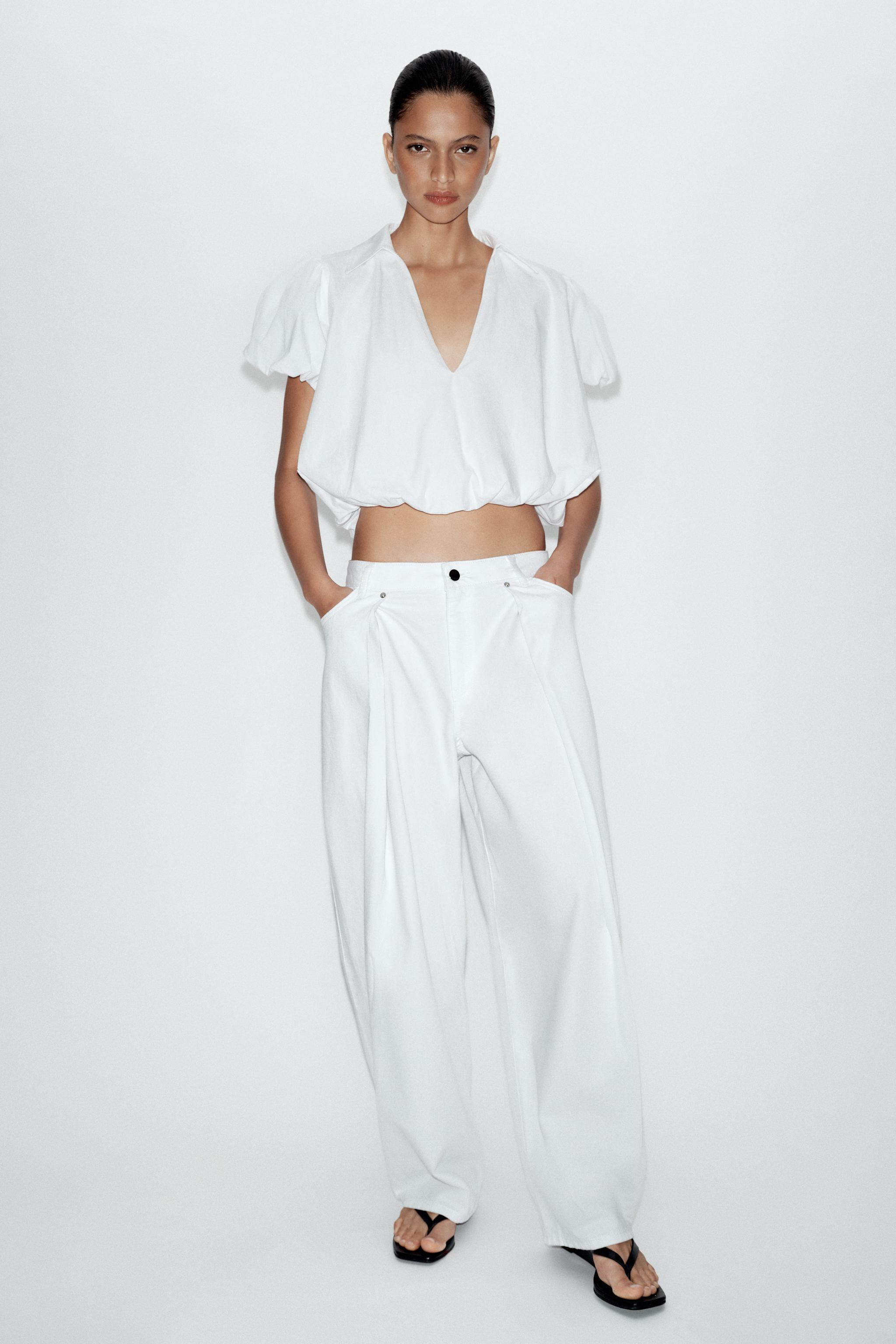 SHORT SLEEVE BALLOON SHIRT | Zara US