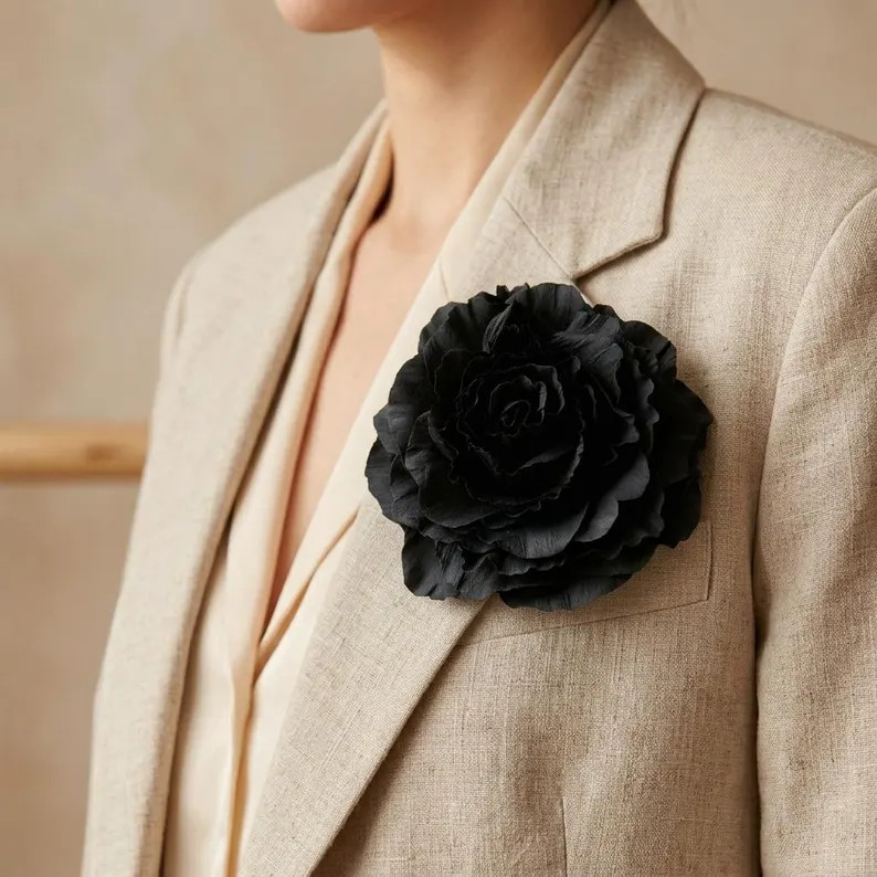 Rose Brooch Pin - Large Floral Corsage - Statement Flower Brooch for Clothing | Etsy (Global)