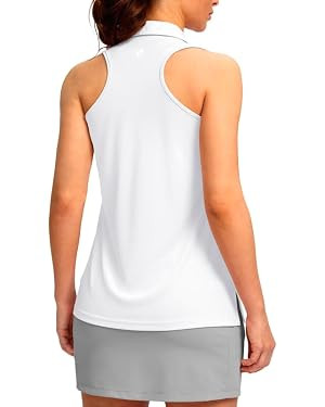 SANTINY Womens Sleeveless Golf Shirt Racerback V Neck Tank Tops Quick Dry Tennis Collared Polo Sh... | Amazon (US)