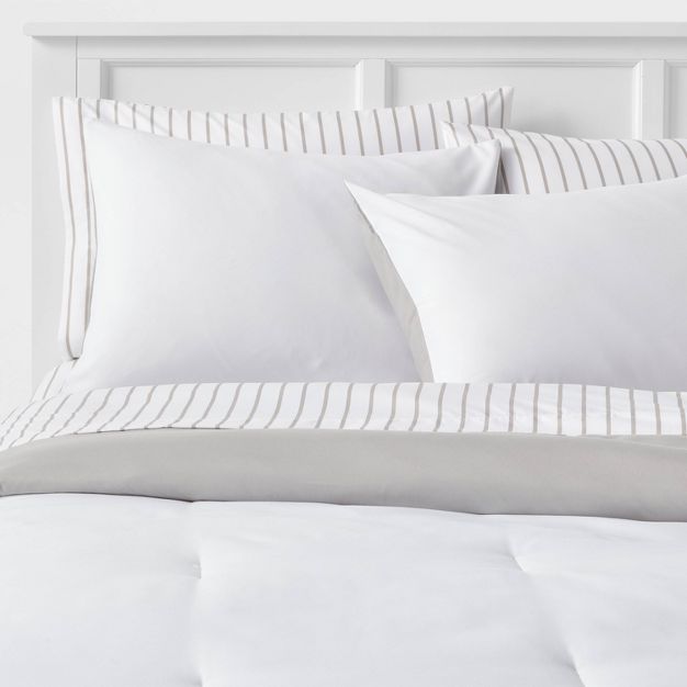Solid Microfiber Reversible Comforter & Sheets Set - Room Essentials™ | Target