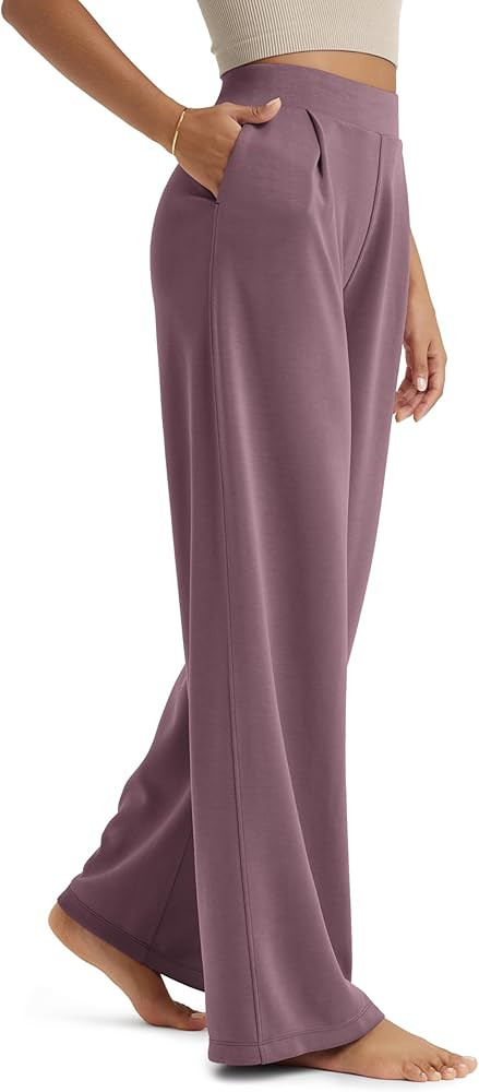 ODODOS Modal Soft Wide Leg Pants for Women High Waist Casual Relaxed Pants with Pockets-27/29"/ 3... | Amazon (US)