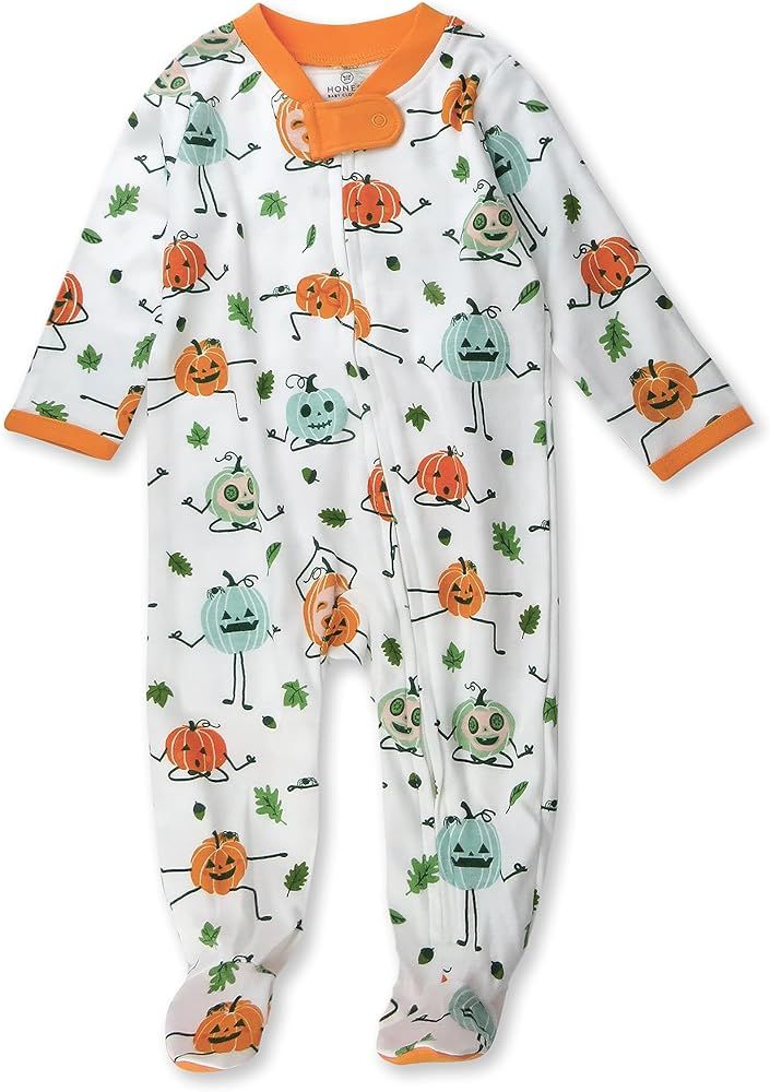 HonestBaby Sleep and Play Footed Pajamas One-Piece Sleeper Jumpsuit Zip-front PJs Organic Cotton ... | Amazon (US)