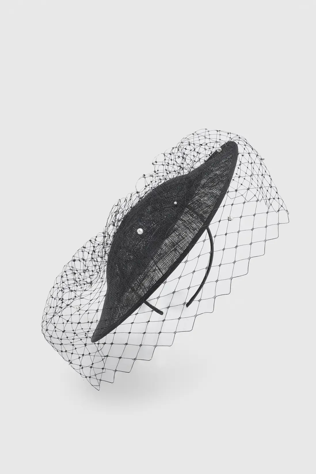 Black Pearl & Net Fascinator | Karen Millen | Karen Millen UK + IE + DE + NL