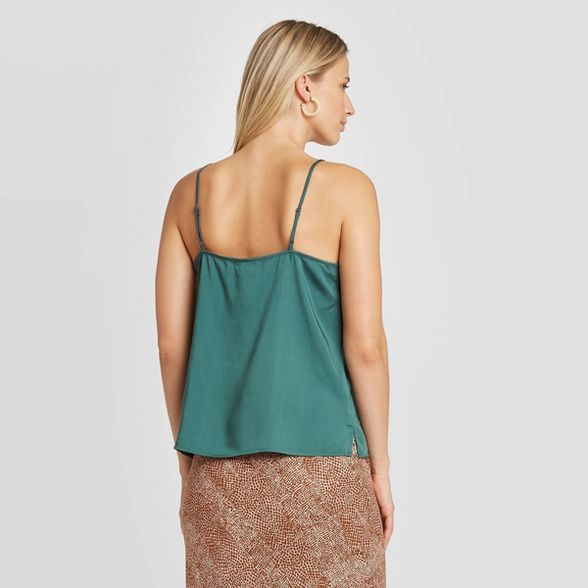 Women's V-Neck Satin Cami - A New Day™ Green | Target