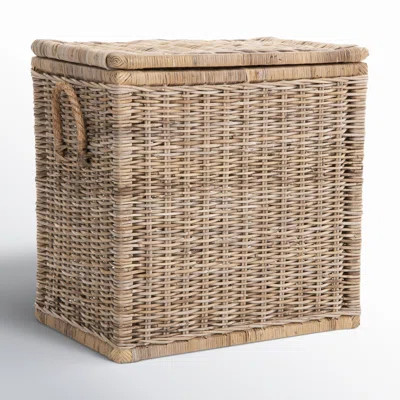 Yula Rattan Decorative Storage Trunk with Lid, Tall Size | Wayfair North America