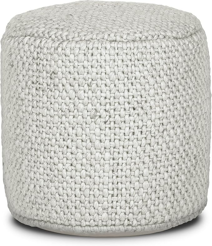 Poly and Bark Lara 16" Pouf in Heathered Crema | Amazon (US)