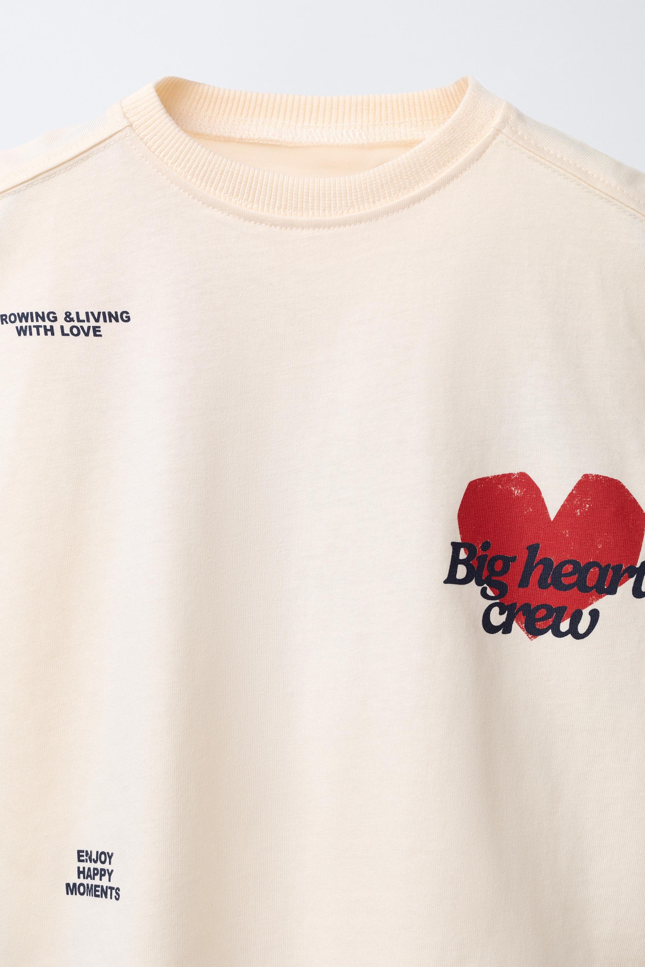 HEART AND TEXT PRINTED T-SHIRT | Zara US