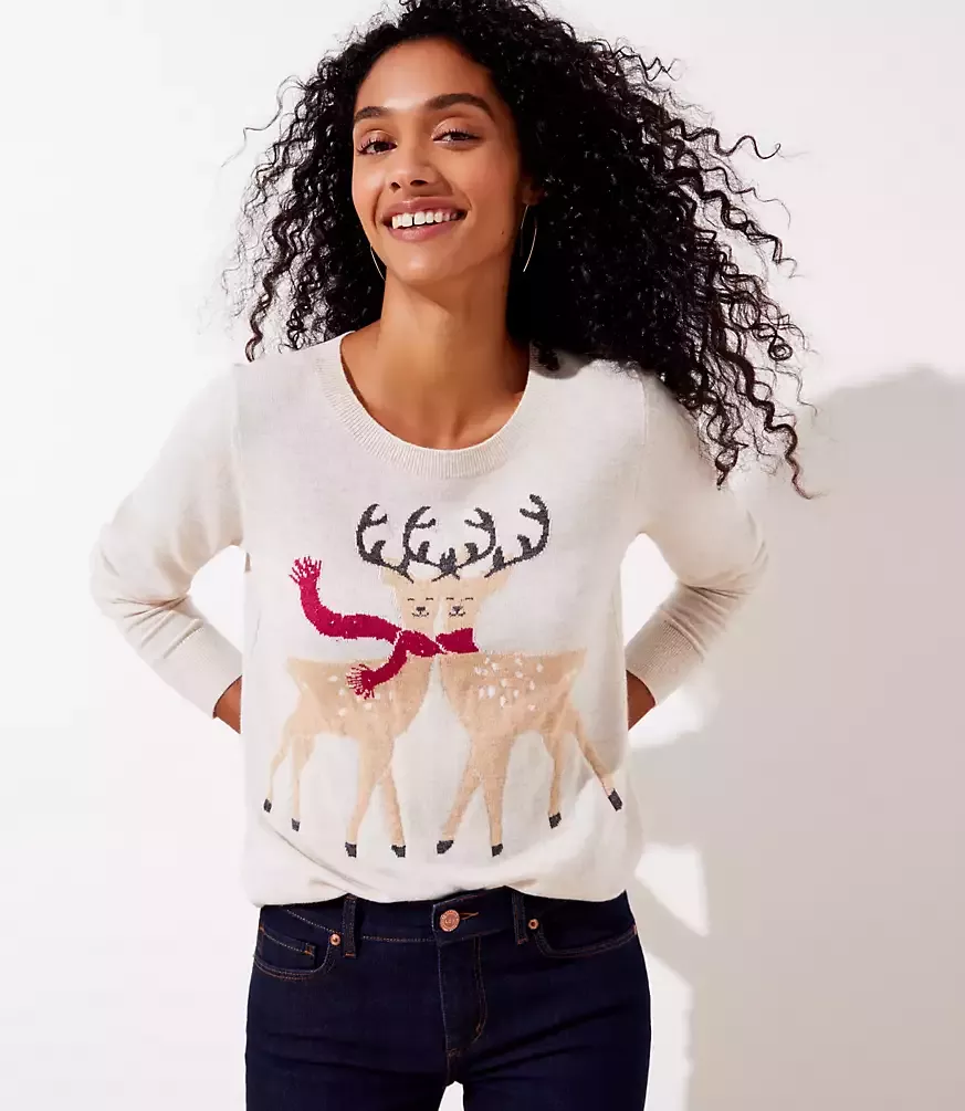 Loft 2025 reindeer sweater