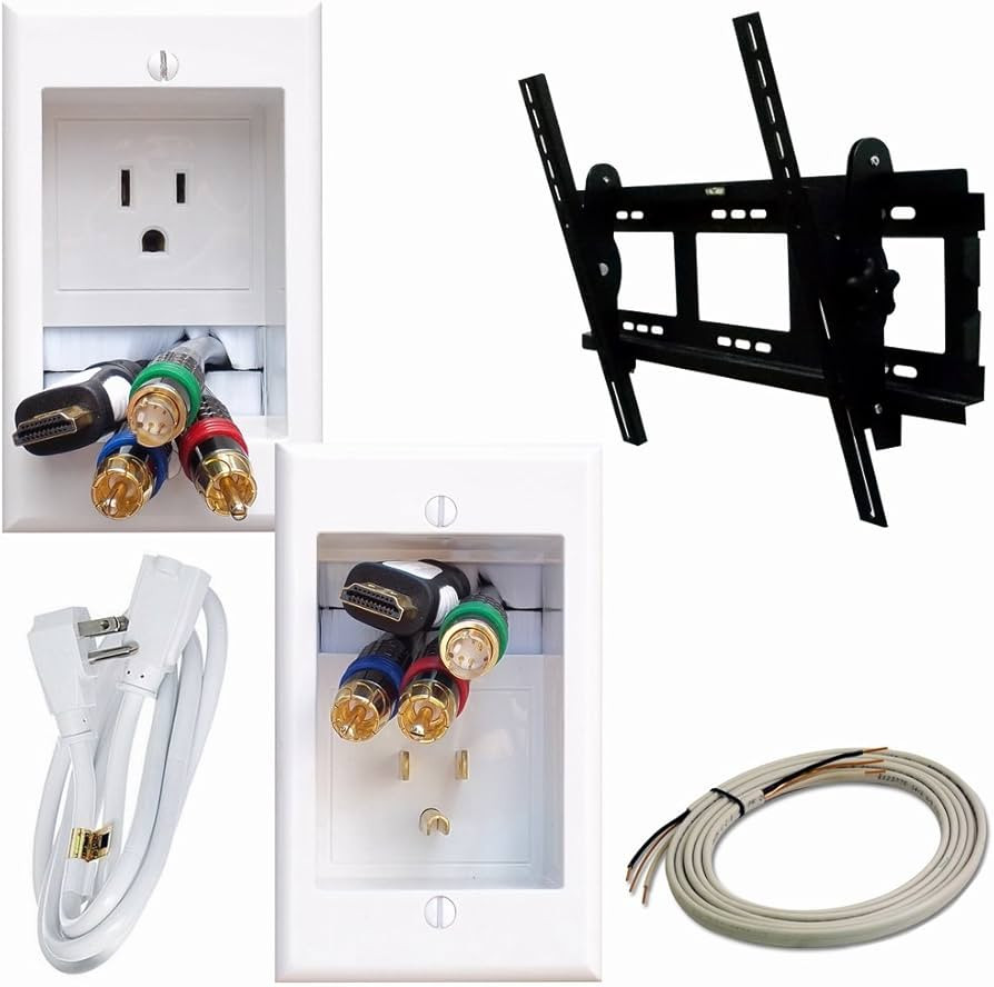 PowerBridge Solutions ONE-PRO-6-TVML PRO-Series Single Outlet Cable Management System with Flat S... | Amazon (US)