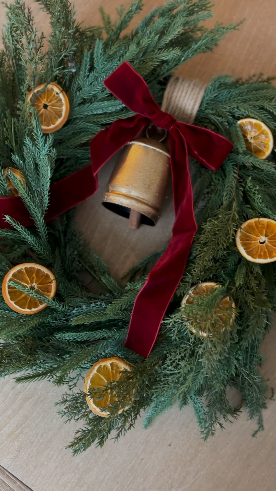 DIY dried orange peel wreath 